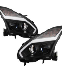 Spyder Nissan GTR R35 09-14 - Projector Headlights - DRL LED - Black