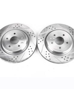 Power Stop 06-13 Chevrolet Corvette Rear Evolution Drilled & Slotted Rotors - Pair