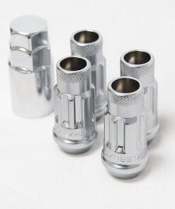 Wheel Mate 12x1.50 48mm Muteki SR48 Silver Open End Locking Lug Nut - Set of 4