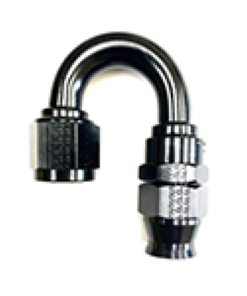Fragola -8AN Real Street x 180 Degree Hose End Black For PTFE Hose