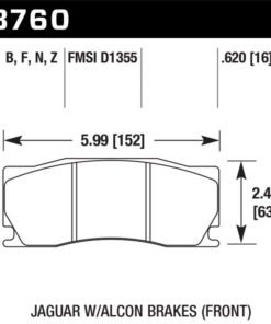 Hawk 08 -12 Jaguar XKR (w/ Alcon Brakes) Performance Ceramic Street Front Brake Pads