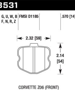 Hawk 06-13 Chevrolet Corvette Z06 DTC-60 Race Front Brake Pads