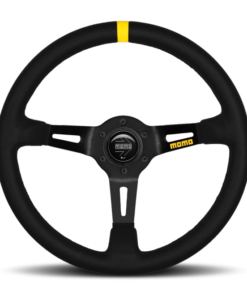 Momo MOD08 Steering Wheel 350 mm -  Black Suede/Black Spokes/1 Stripe