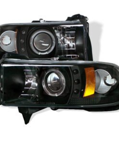 Spyder Dodge Ram 1500 94-01 94-02 Projector Headlights LED Halo LED Blk PRO-YD-DR94-HL-AM-BK