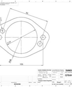 Turbo XS 4 Hole 3in Gasket 105mm Center-to-Center (Fits WS-MP-V2 / WS02-RMA / WS02-RMA-TI)
