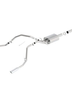 Borla 14 Silv/Sierra 1500 EC Std/CC Short 143.5in WB Touring Single Split Rear Exit Cat-Back Exhaust