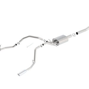 Borla 14 Silv/Sierra 1500 EC Std/CC Short 143.5in WB Touring Single Split Rear Exit Cat-Back Exhaust