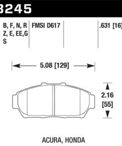 Hawk 1997-2001 Acura Integra GS HPS 5.0 Front Brake Pads