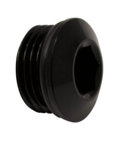 DeatschWerks 8AN ORB Male Plug Low Profile Internal Allen/Hex (Incl O-Ring) Anodized Matte Black