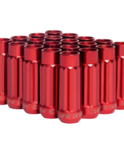 BLOX Racing 12-Sided P17 Tuner Lug Nuts 12x1.5 - Red Steel - Set of 20