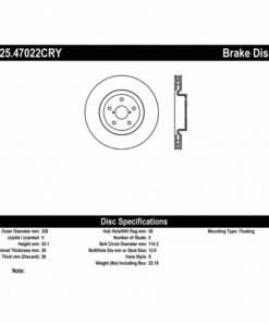 Stoptech 05-07 Subaru Impreza WRX Sti Front High Carbon CRYO-STOP Rotor