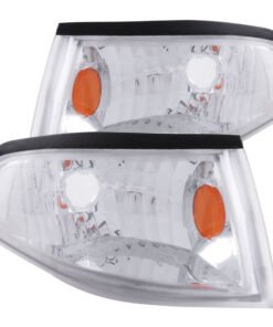 ANZO Corner Lights 1994-1998 Ford Mustang Euro Corner Lights Chrome w/ Amber Reflector