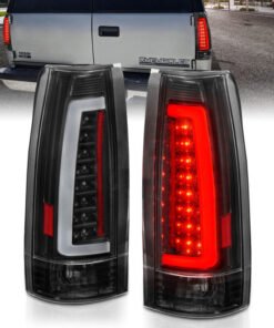 ANZO 1999-2000 Cadillac Escalade LED Taillights Black Housing Clear Lens Pair