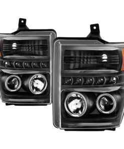 Spyder Signature Ford F250/350/450 Super Duty 08-10 Projector Headlights (PRO-YD-FS08-HL-BKV2)