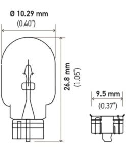 Hella Bulb 2825 12V 5W 4CP W2.1x9.5d T3.25
