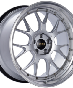 BBS LM-R 20x9.5 5x120 ET23 Diamond Silver Center Diamond Cut Lip Wheel -82mm PFS/Clip Required