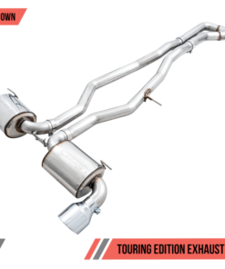 AWE 2020 Toyota Supra A90 Non-Resonated Touring Edition Exhaust - 5in Chrome Silver Tips