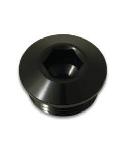 Vibrant Aluminum -4AN ORB Low Profile Port Plug - Anodized Black