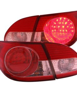 ANZO 2003-2008 Toyota Corolla LED Taillights Red Clear 4pc