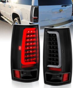 ANZO 2007-2014 Chevy Tahoe LED Taillight Plank Style Black w/Clear Lens