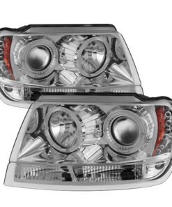 Spyder Jeep Grand Cherokee 99-04 Projector Headlights LED Halo LED Chrm - PRO-YD-JGC99-HL-C