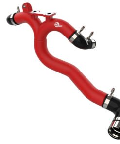 AFE BladeRunner 3in Aluminum Hot Charge Pipe Red