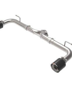 aFe Takeda 2-1/2in 304 SS Axle-Back Exhaust w/ Carbon Fiber Tips 14-18 Mazda 3 L4 2.0L/2.5L