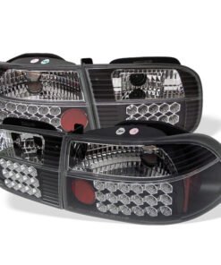 Spyder Honda Civic 92-95 3DR LED Tail Lights Black ALT-YD-HC92-3D-LED-BK