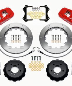 Wilwood AERO6 Front Hat Kit 14.00 Red 2007-2011 BMW E90 Series w/Lines