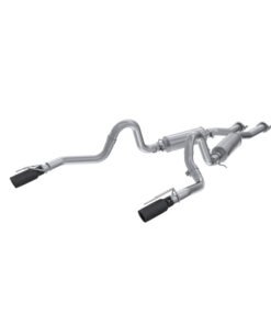 MBRP 99-04 Ford Mustang GT 4.6L 2.5in. Dual Split Rear AL Cat Back w/ 3.5in. Dual Wall Blk. Tips