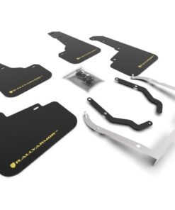 Rally Armor 18-21 Subaru XV Crosstrek Lift/AT UR Black Mud Flap w/Yellow Pearl Logo
