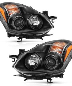 ANZO 2010-2013 Nissan Altima Projector Headlight Black (Halogen Type)