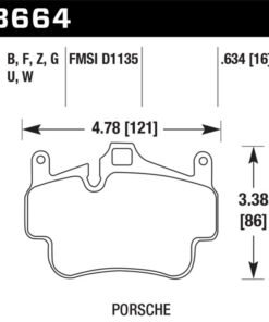 Hawk 06-14 Porsche Cayman Rear HPS 5.0 Brake Pads