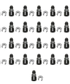 Russell Performance Adapter -6 AN Male to 5/16in Quick Disconnect Female Screw - Black (Bulk Pkg 25)