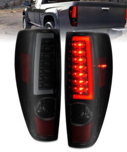 ANZO 2004-2012 Chevrolet Colorado/ GMC Canyon LED Tail Lights w/ Light Bar Black Housing Smoke Lens