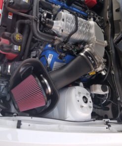 JLT 10-14 Ford Mustang GT500 Black Textured Big Air Intake Kit w/Red Filter - Tune Req