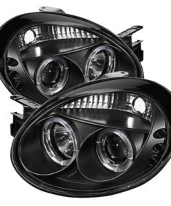 Spyder Dodge Neon 03-05 Projector Headlights LED Halo LED Black High H1 Low H1 PRO-YD-DN03-HL-BK