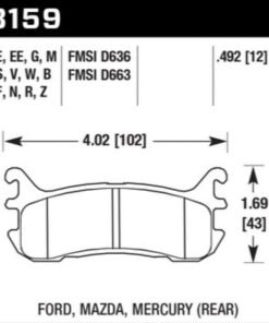 Hawk 03-05 Mazda Miata Rear ER-1 Brake Pad Set