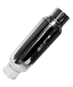 Kooks Universal 3in Round Muffler 10in Long. Pol SS (Stafford Spec Muffler)
