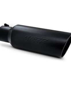 MBRP Universal Tip 6in OD Rolled End 4in Inlet 18in L Black Coated Exhaust Tip
