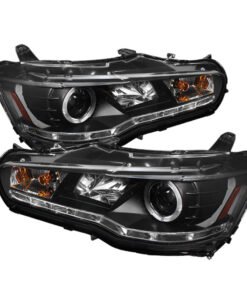 Spyder Mitsubishi Lancer/EVO-10 08-14 Projector Xenon/HID- LED Halo DRL Blk PRO-YD-ML08-HID-DRL-BK