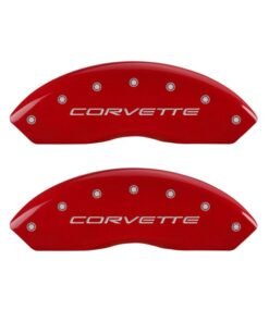 MGP 4 Caliper Covers Engraved Front & Rear C5/Corvette Red finish silver ch