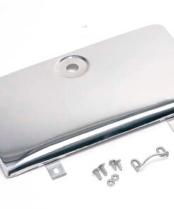 Kentrol 72-86 Jeep CJ Glove Box Door Use with OE Key Lock - Polished Silver