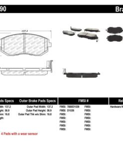 StopTech Performance 13 Scion FR-S / 13 Subaru BRZ Front Brake Pads
