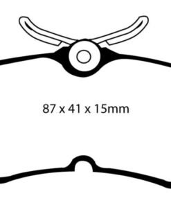 EBC 13+ Ford Fiesta 1.6 Turbo ST Redstuff Rear Brake Pads