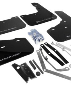 Rally Armor 13+ Ford Fiesta ST Black Mud Flap w/ Silver Logo