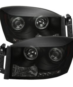 Spyder Dodge Ram 1500 06-08 06-09 Projector Headlights LED Halo LED Blk Smke PRO-YD-DR06-HL-BSM