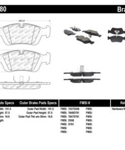 StopTech 96-02 BMW Z3 / 03-08 Z4 / 97-00 323 / 10/90-99 325/328 (E30/E36) Front Brake Pads