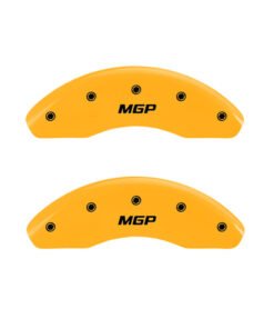 MGP 4 Caliper Covers Engraved Front & Rear MGP Yellow Finish Black Characters 2009 Scion tC