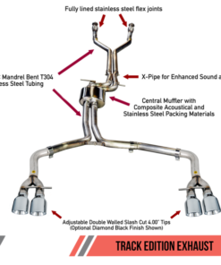 AWE Tuning Audi C7 / C7.5 S7 4.0T Track Edition Exhaust - Diamond Black Tips